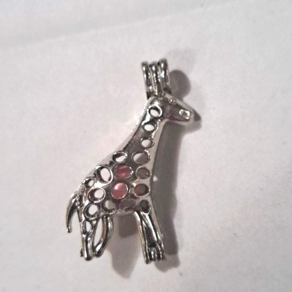 Silver Giraffe Pearl Cage